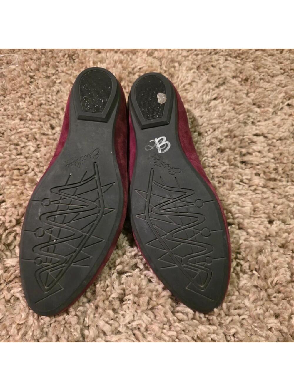 Earth Earthies Y2K Maroon Suede Leather ballet flats sz 8 US - Picture 8 of 8
